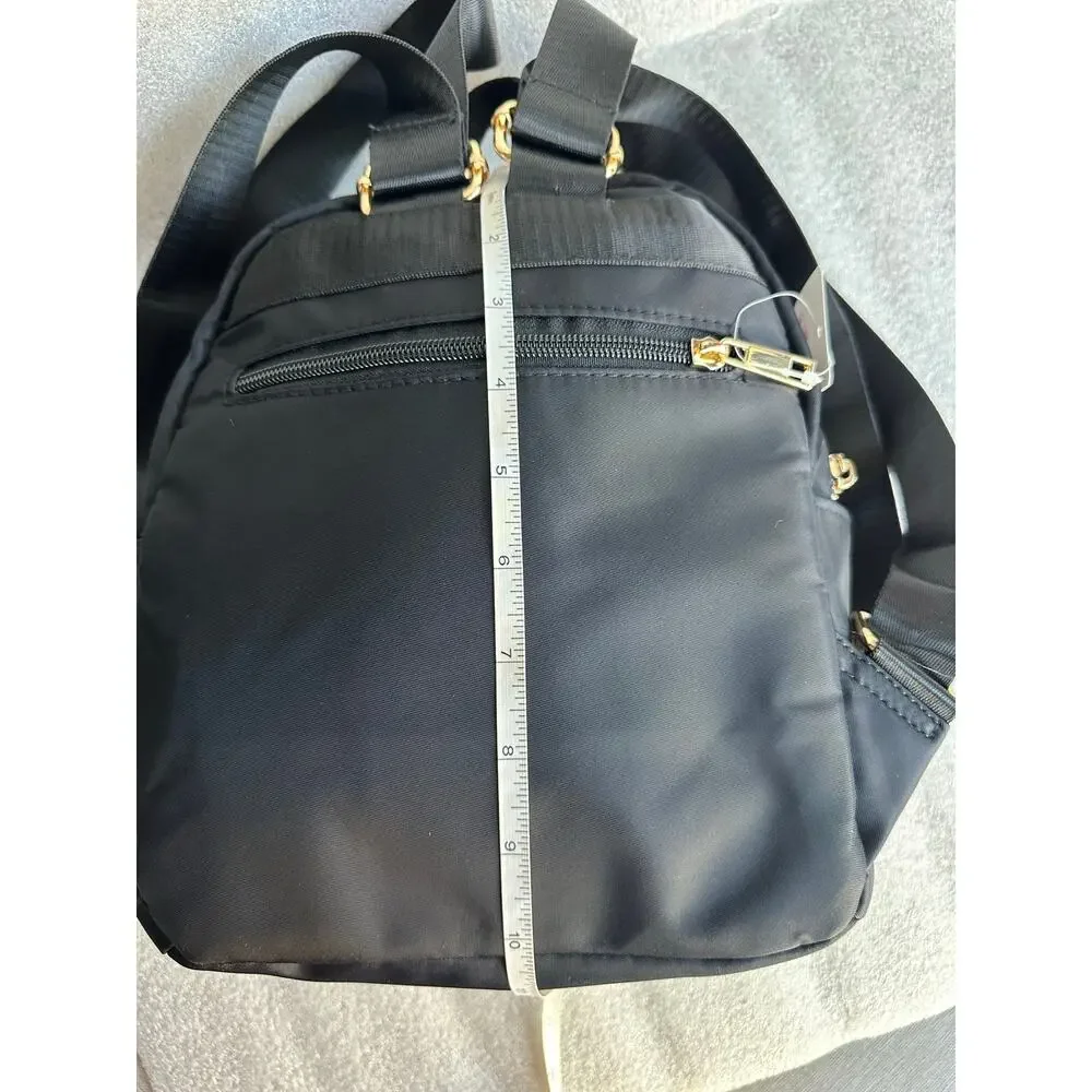NWT Graffiti Bear Mini Backpack Black Nylon Gold Hardware Kawaii Streetwear